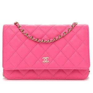 Pink Chanel Wallet on Chain